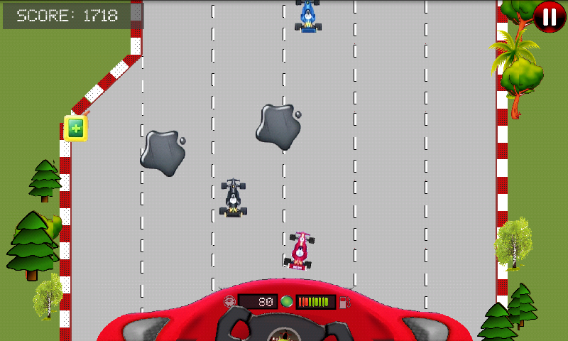 Preview of Android Formula Car Game and Formula Car Game for iOS